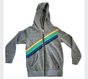 AVIATOR NATION Unisex Stripe Grey Hoodie