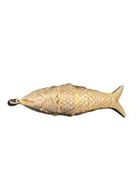 Vintage Gold Articulated Fish Pendant