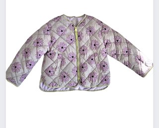 ZARA Floral Quilted Jacket