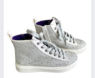 STEVE MADDEN Girls Hightop Bedazzled Sneakers