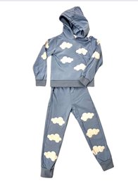 LOLA AND THE BOYS Blue Cloud Sweatsuit Set