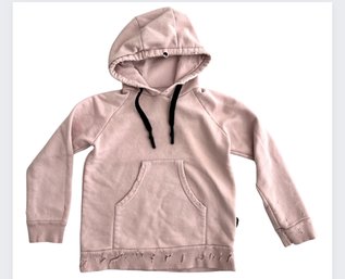 NUNUNU Powder Pink Torn Hoodie