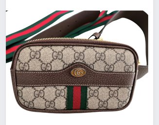 Gucci Ophidia GG Supreme Canvas Belt Bag Brand New With Duster And Box