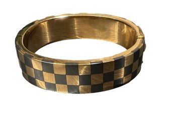 Angela Cummings 18K Gold Bangle Bracelet With Hematite