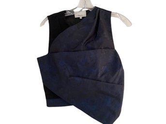 3.1 PHILLIP LIM Womens Blue Black Shimmer Top