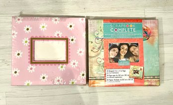 New 2 Scrapbooking Books With Paper And Sticker Sets (Come As A Pair)