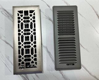 New Silver/Matte Grey Floor Vents 12x4