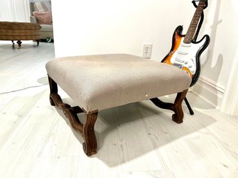 Beautifully Custom Crafted Carved Claw Foot Ottoman