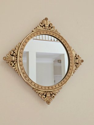 Vintage Wall Mirror Square Gold Frame 18' #4