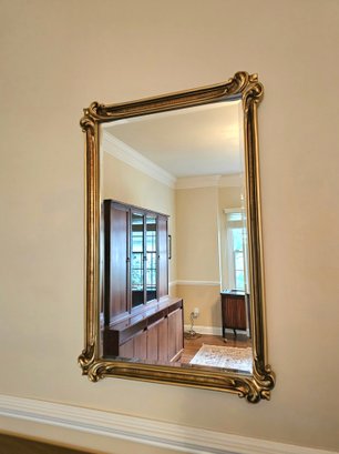 38'H X 25'W Carolina Mirror Company Beveled Wall Mirror In Gold Frame  #52