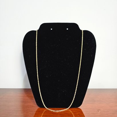 14K Yellow Gold NYCO Rope Chain Necklace 22' 3.88g #21