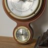 Vintage Mahogany Barometer, Vintage Sessions Electric Westminster Chime Mantel Clock (tested And Works) #63