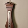 Vintage Mahogany Barometer, Vintage Sessions Electric Westminster Chime Mantel Clock (tested And Works) #63