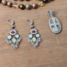 Lot Of Vintage Costume Jewelry: La Rel Crystal Earrings,vintage Cameo Brooches,necklaces,bracelet,pendant #97