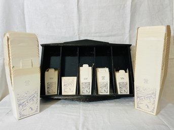 Large Lot Of Vintage Sterling Paper Co Ice Cream Cartons And Shelf For The Cartons #246