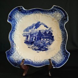 Rare Blue And White Delph Plate #14