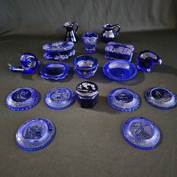 Lot Of Vintage Cobalt Blue Glass Collectibles #31