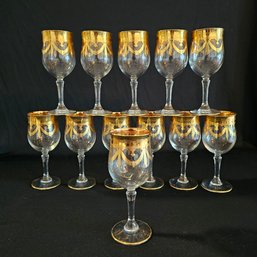 Set Of 12 Cristallerie Italiane Wine Glasses #33