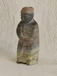 Inuit Woman Stone Sculpture Made And Signed On The Bottom By The Local Artist #52