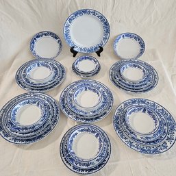 Nippon Royal Sometuke And Noritake Japan Blue And White Plates Total Pieces 29   #54