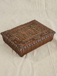 Antique Syroco Hand Carved Wood Box Jewelry Box  #61