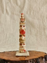 Early 20th Century  Northwest Coast Hand Carved By Local Artist Totem Pole #95