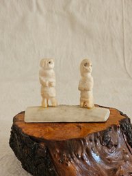 Eskimo Sculpture/Figurines Hand Carved Bone #104