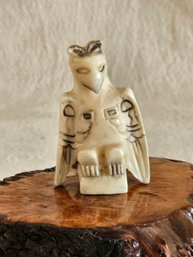 Eagle Figurine By Native Eskimo Carver Alaska  #110