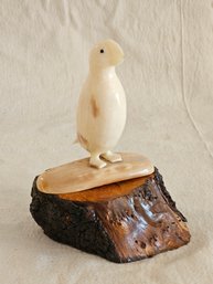 Artist Signed Alaska Penguin Carving By Local Artist  #127