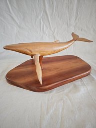 Hand Carved Whale Sculpture By Champlain Valley Woodcarvers #158