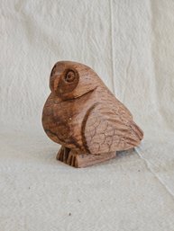 Vintage Wooden Hand Carving Owl Figurine #180