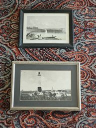 Stanley Del Natives At A Camp On The Shore Of The Dalles Print And Island Lighthouse Framed Print  #216