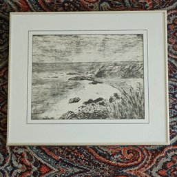 16 X 19 Vintage Etching/print Artist Signed #218