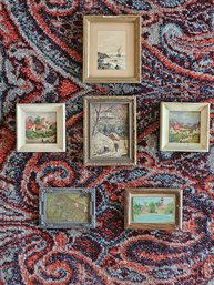 A Group Of Six Miniature Original Paintings #221