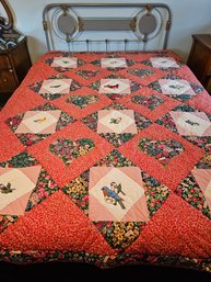 Beautiful American DLM Design Red Quilt #222