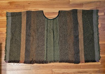 Vintage Hand Made Wool Poncho #236