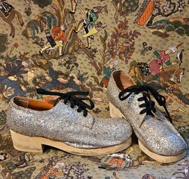 Vintage Gold Glitter Shoes #244