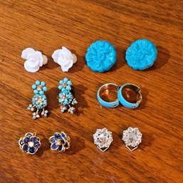 Lot Of 6 Vintage Clip-On Earrings #343