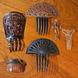 Beautiful Lot Of  Art Deco Hair Combs #345