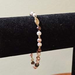 Multicolor Freshwater Bracelet With 585 Yellow Gold Clasp #355