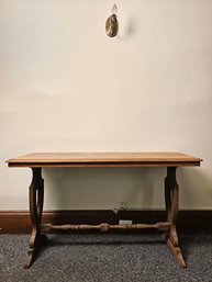Vintage Hand Made And Hand Carved Solid Wood Console Table #123