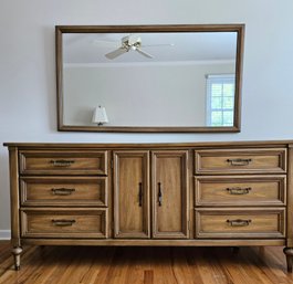 White Fine Furniture Provincial Mid Century Triple Dresser With Mirror #75