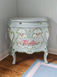 Beautiful Italian Blue Venetian Paint Decorated Distressed Chest Of Drawers  #24