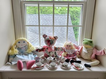 Mary Engelbreit Children Tea Set, Rare Vintage Frog Plush By Eden Toys, Vintage Dolls And Stuffed Toy Bear #28