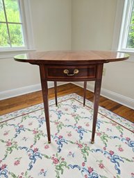 American Masterpiece Collection Hickory Federal Style Pembroke Inlaid Mahogany Side Table Drop Leaf #47