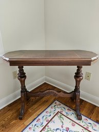 Antique Solid Mahogany Console Table By Bekins #49