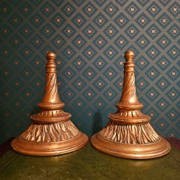 Pair Of Large Gilded Wood Wall Brackets By Baker Knapp & Tubbs Made In Italy  #77