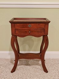 Mahogany Side Table With Two Drawers By Bombay #68