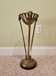 Art Deco Solid Brass Rams Head Stand  #102