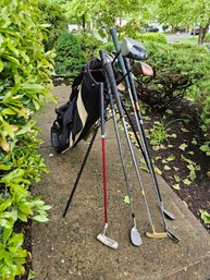 Portable Golf Club Bag With Golf Clubs  #155
